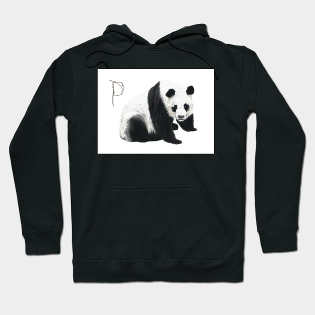 P for panda alphabet illustration Hoodie by DamiansART